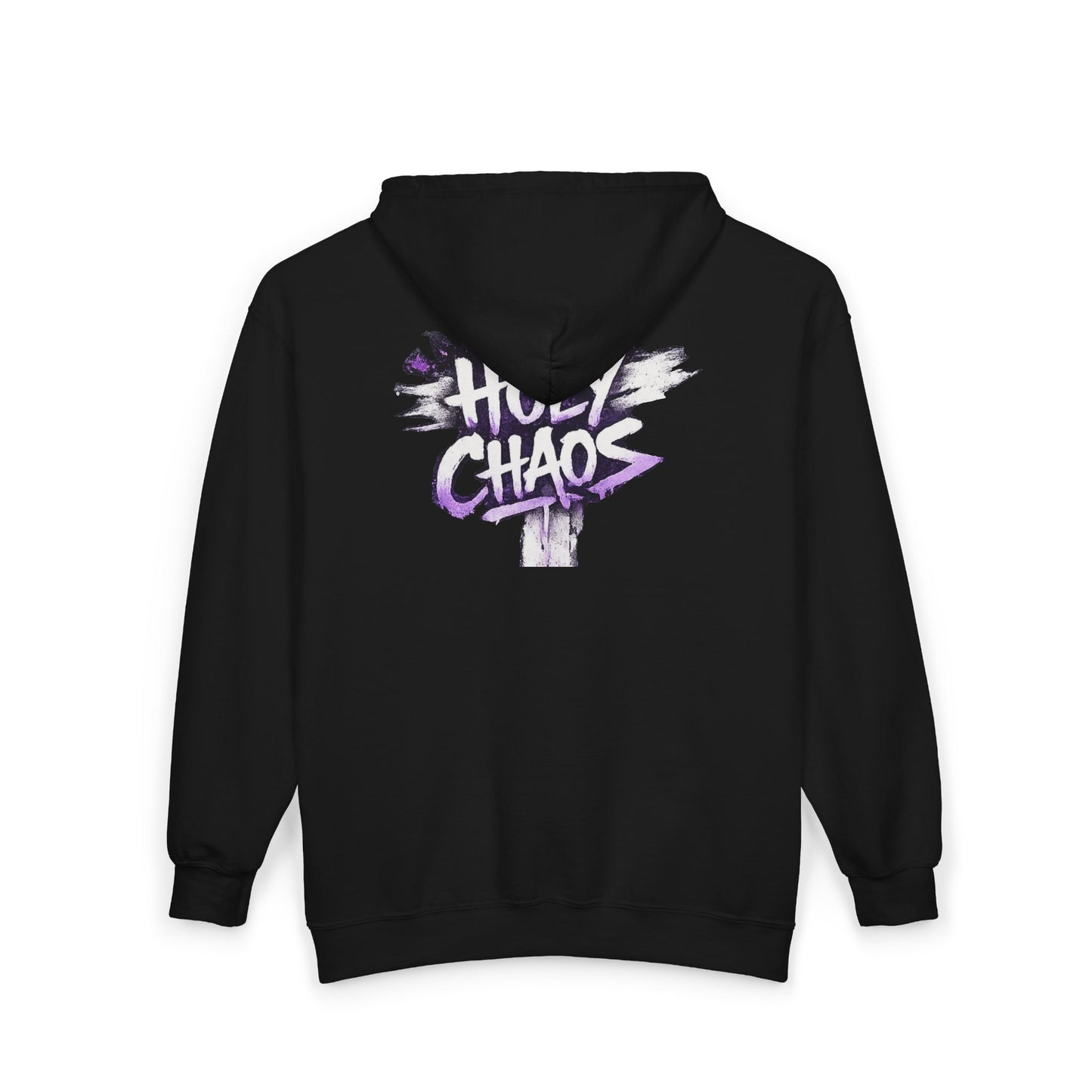 Holy Chaos Zip Hoodie — Christian Graphic Full‑Zip Sweatshirt