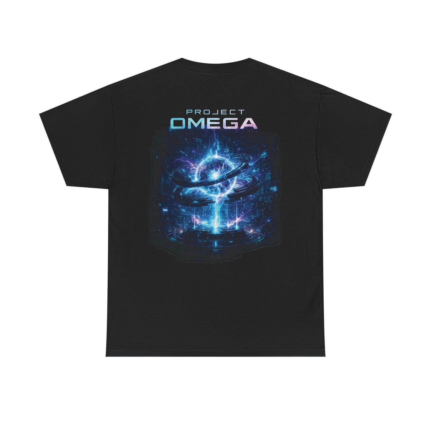 Project Omega T-Shirt | Futuristic AI Core Sci-Fi Graphic Tee, Cyber Tech Streetwear Shirt