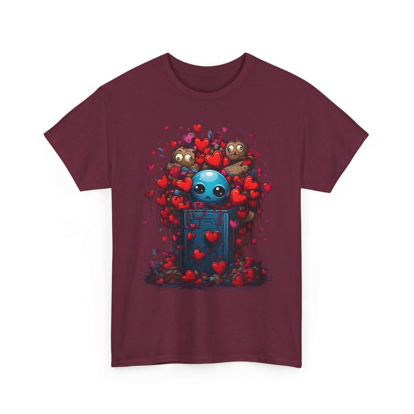 Cute Alien in Heart Garden T-Shirt — Valentine’s Day Cute Sci‑Fi Tee