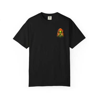 Alien Barber Shop T-shirt | Retro Sci-Fi Skull Barber Design