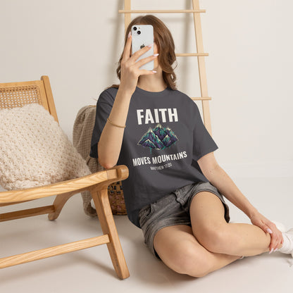 Faith Moves Mountains Graffiti T-Shirt – Matthew 17:20