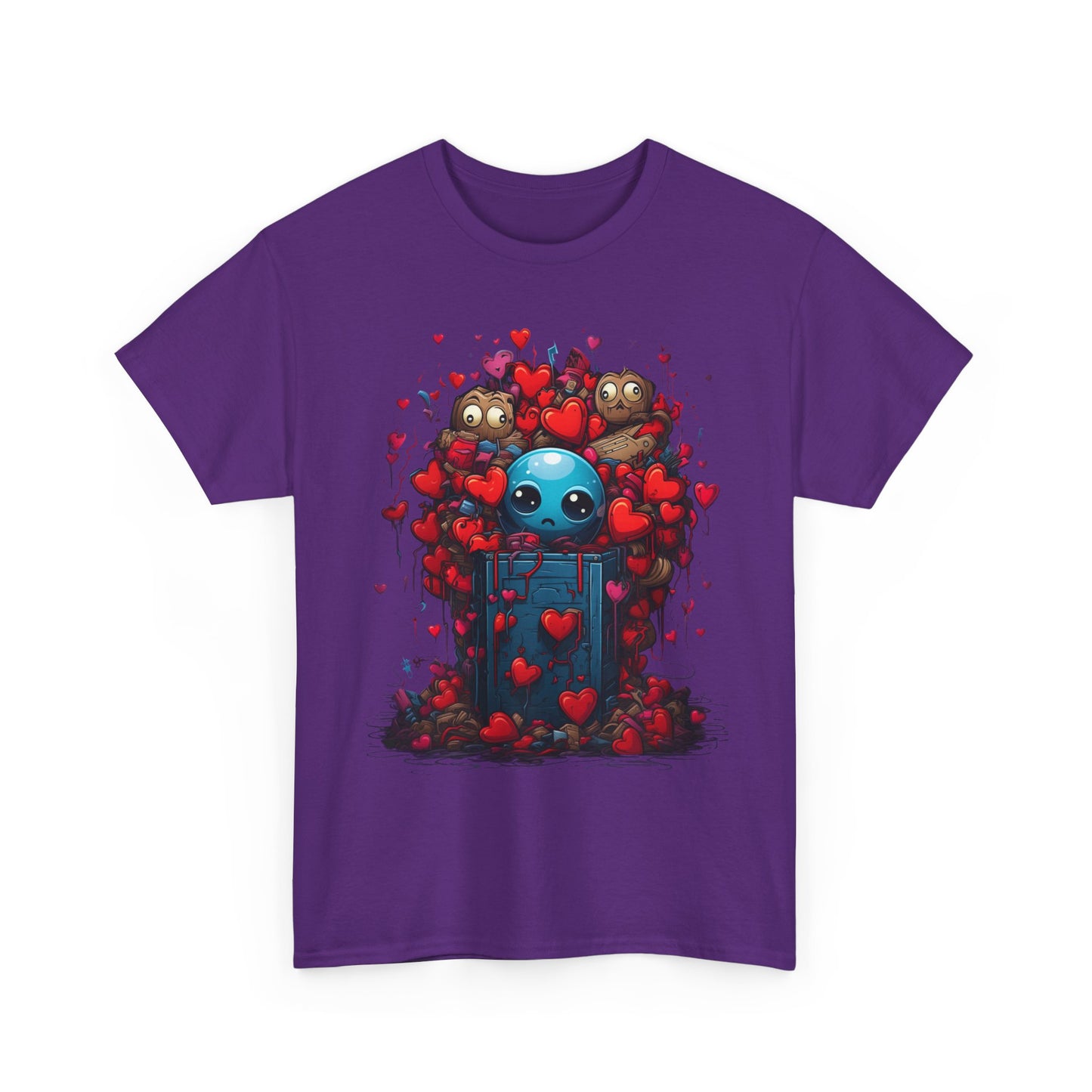 Cute Alien in Heart Garden T-Shirt — Valentine’s Day Cute Sci‑Fi Tee