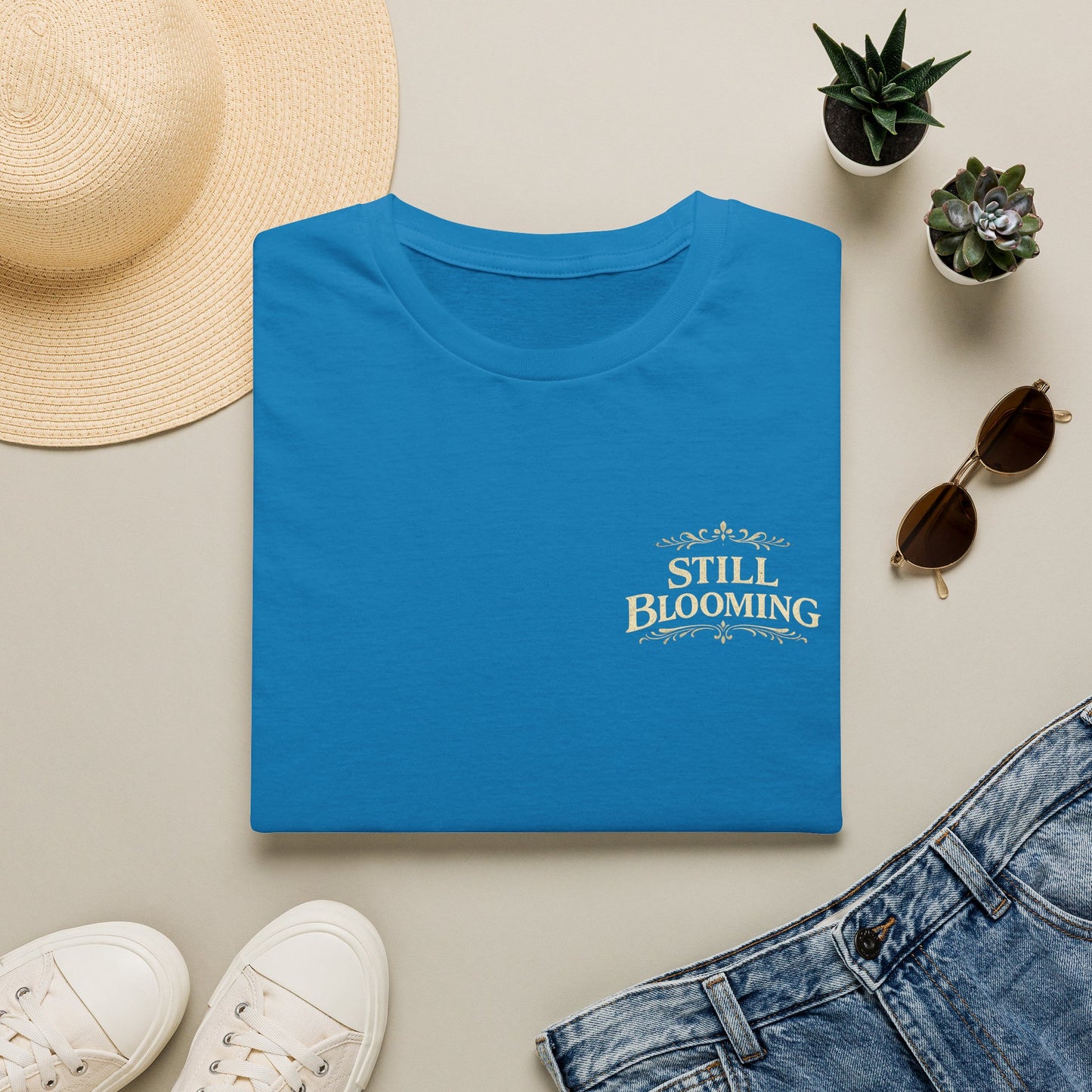 Still Blooming T-Shirt — Inspirational Floral Graphic Tee