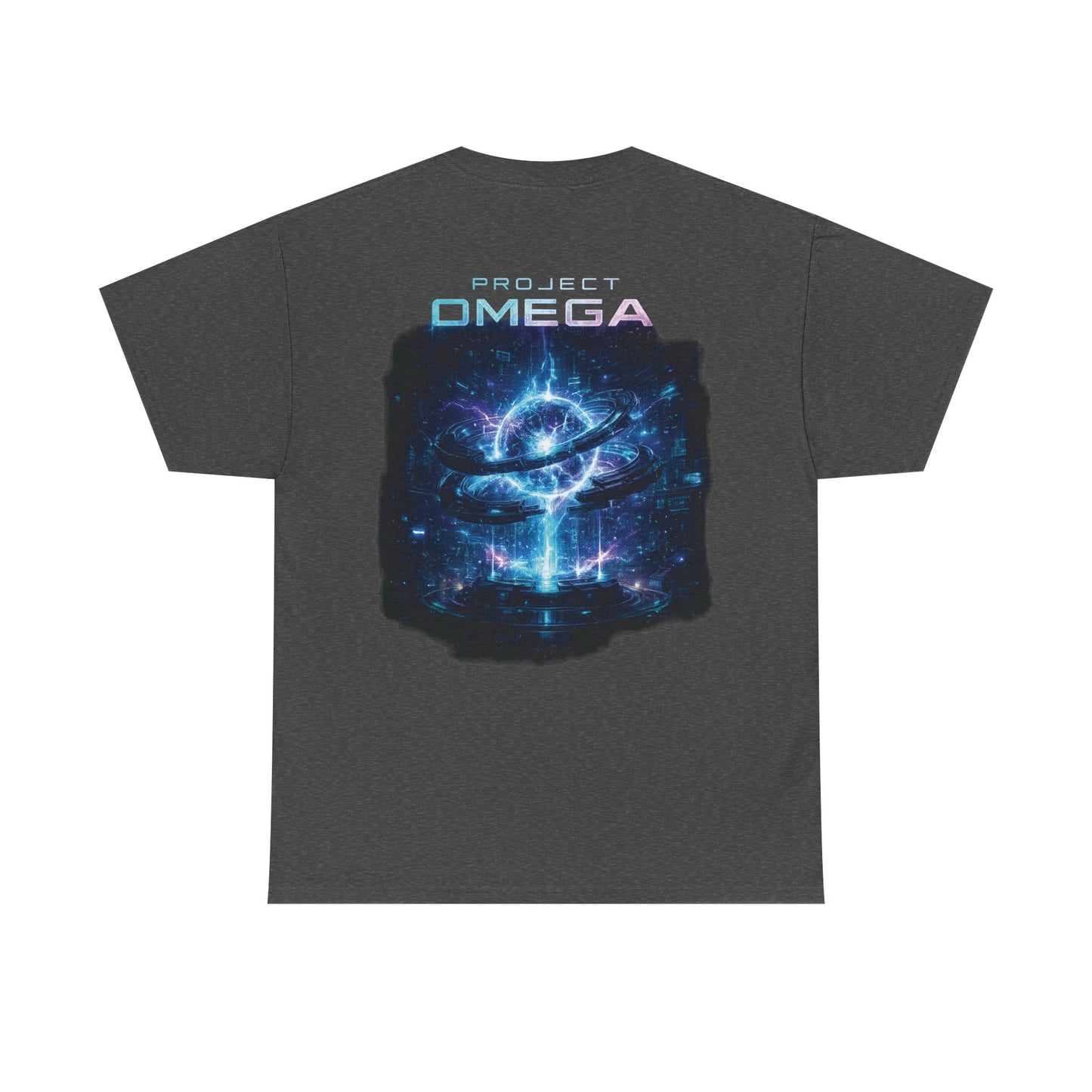 Project Omega T-Shirt | Futuristic AI Core Sci-Fi Graphic Tee, Cyber Tech Streetwear Shirt