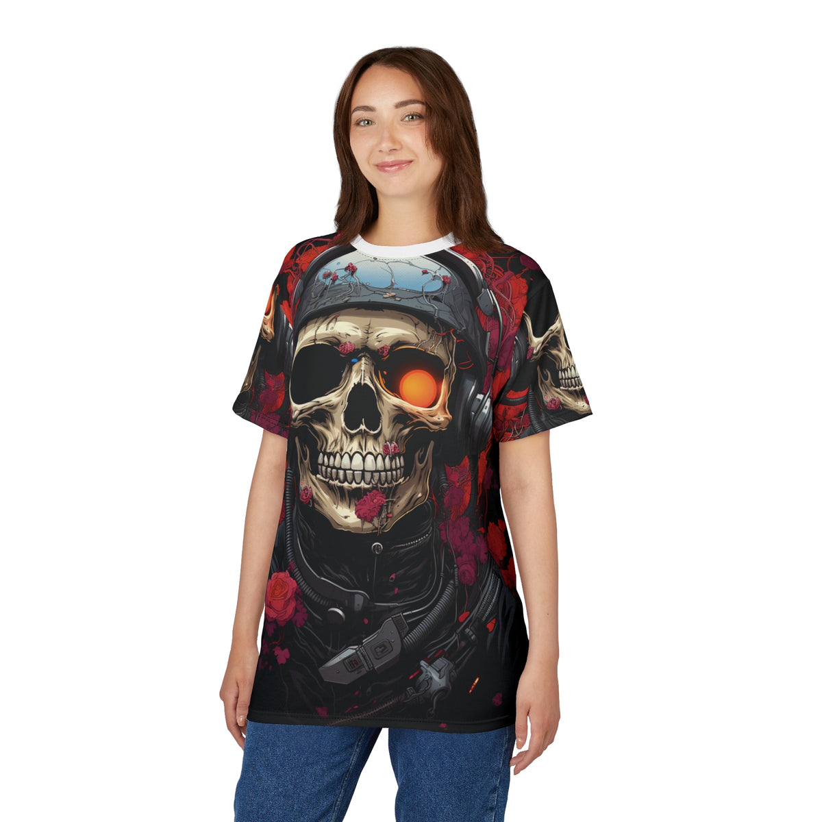 Skull Pilot All-Over Print T-Shirt - product view