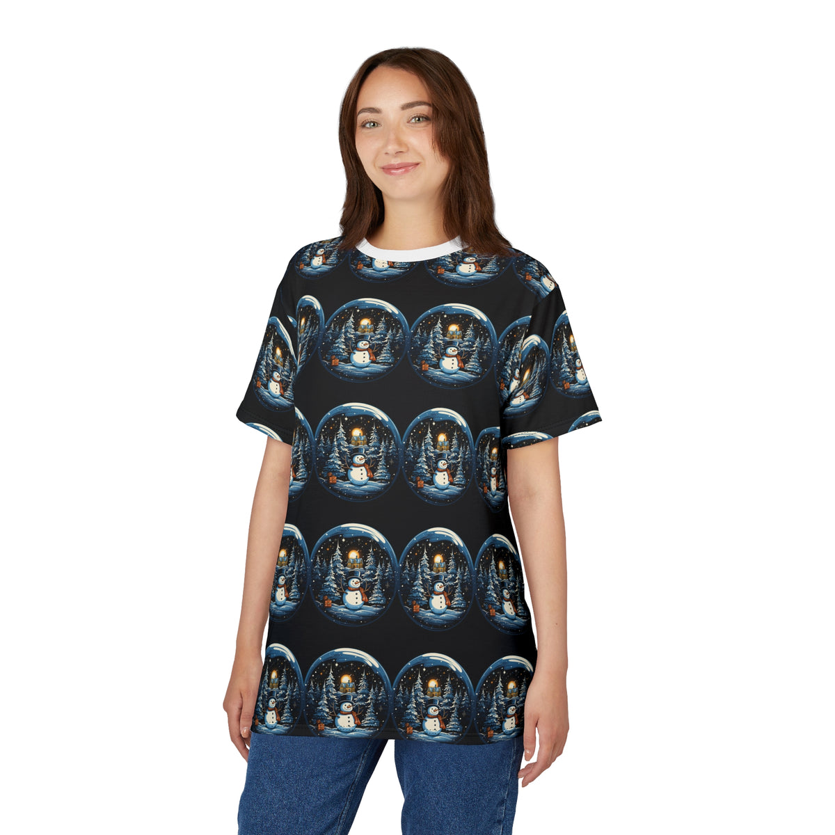 Winter Snow Globe All-Over Print T-Shirt - product view