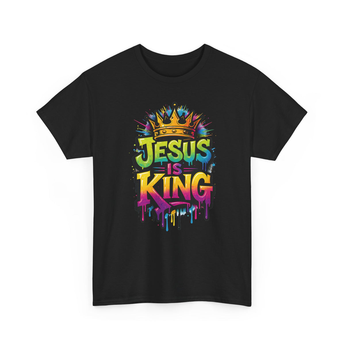 Jesus Is King T-Shirt – Colorful Christian Graffiti Tee