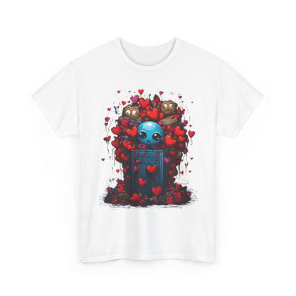 Cute Alien in Heart Garden T-Shirt — Valentine’s Day Cute Sci‑Fi Tee