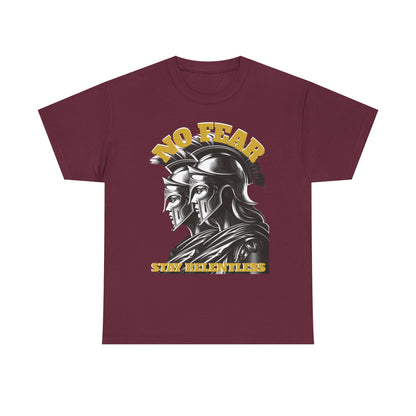 No Fear Spartan Helmet T-Shirt — "Sic Itur Ad Astra" Inspired Warrior Tee