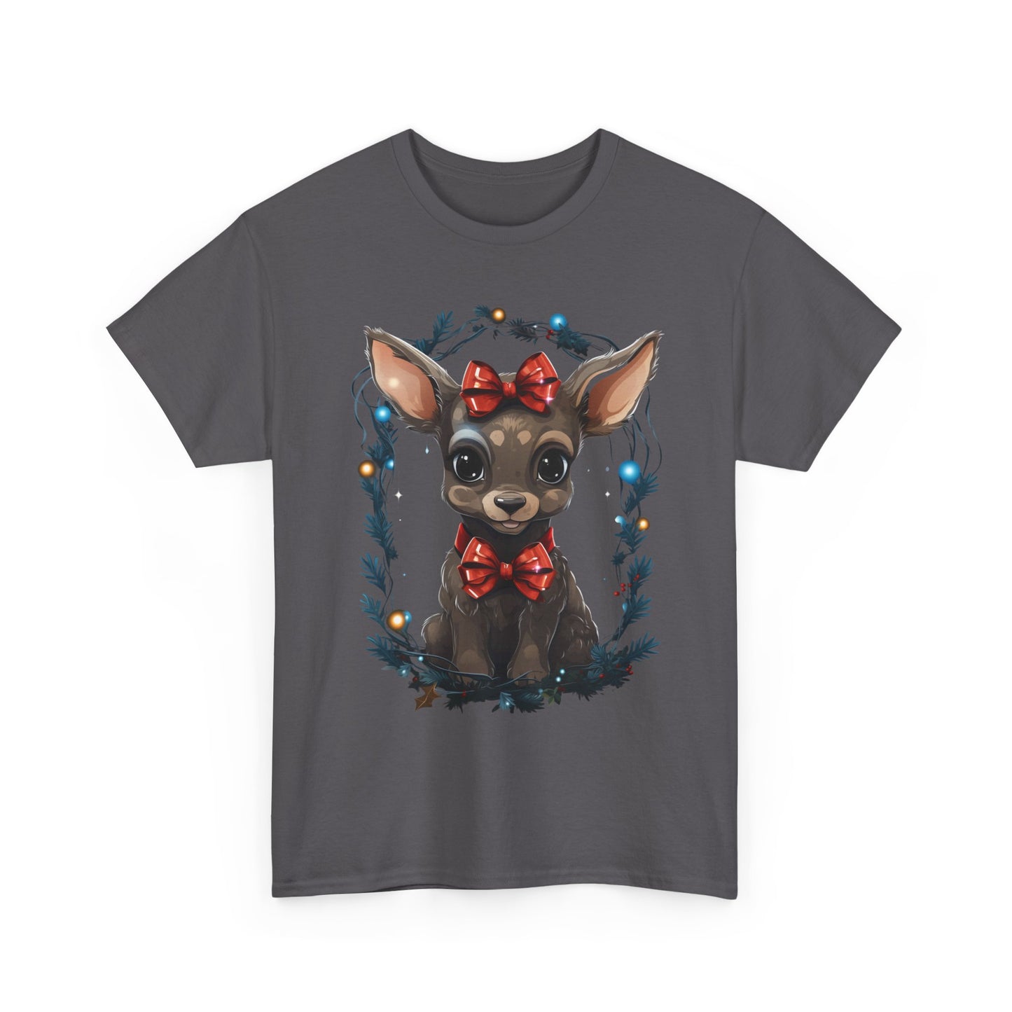 T-Shirt — Cute Chihuahua Puppy with Red Bows Christmas Graphic Tee