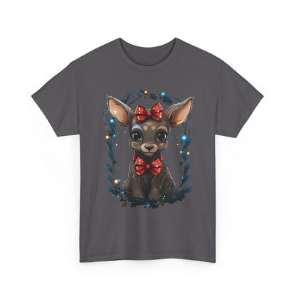 T-Shirt — Cute Chihuahua Puppy with Red Bows Christmas Graphic Tee