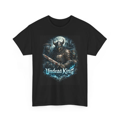 Undead King Graphic T-Shirt – Dark Fantasy Skull Warrior Tee | Gothic Viking Armor Shirt | Streetwear Horror Aesthetic Tee