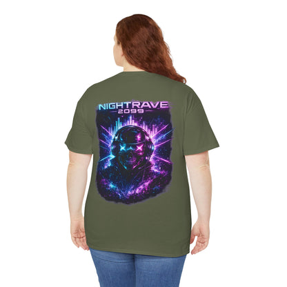 Nightrave 2099 Cyberpunk Skull DJ T-Shirt - product view