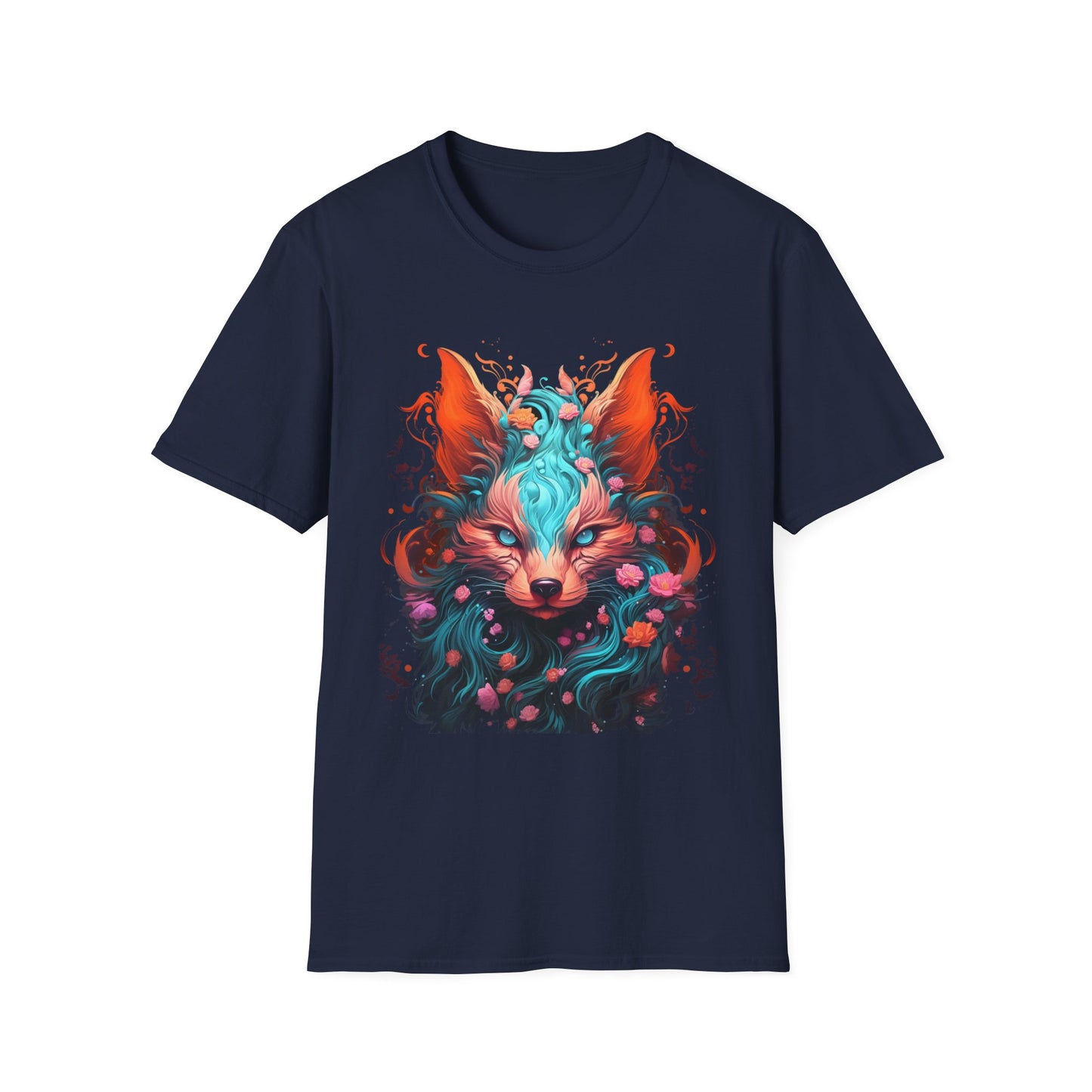 Mystic Fox Graphic T-Shirt — Vibrant Fantasy Fox Art Tee