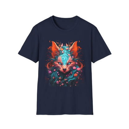 Mystic Fox Graphic T-Shirt — Vibrant Fantasy Fox Art Tee