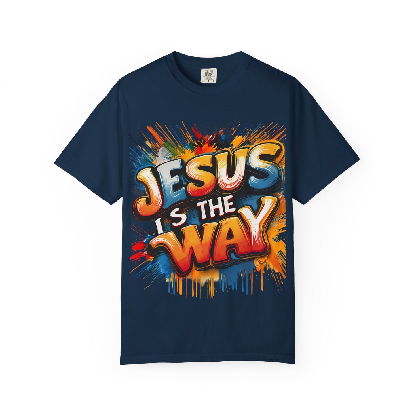 Jesus Is The Way T-Shirt — Colorful Street Art Christian Tee