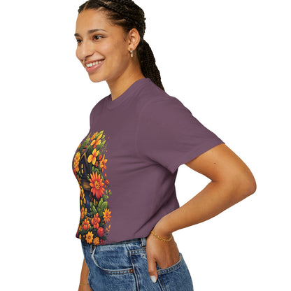 Sunlit Cottage Floral T‑Shirt — Cozy Autumn Garden Illustration