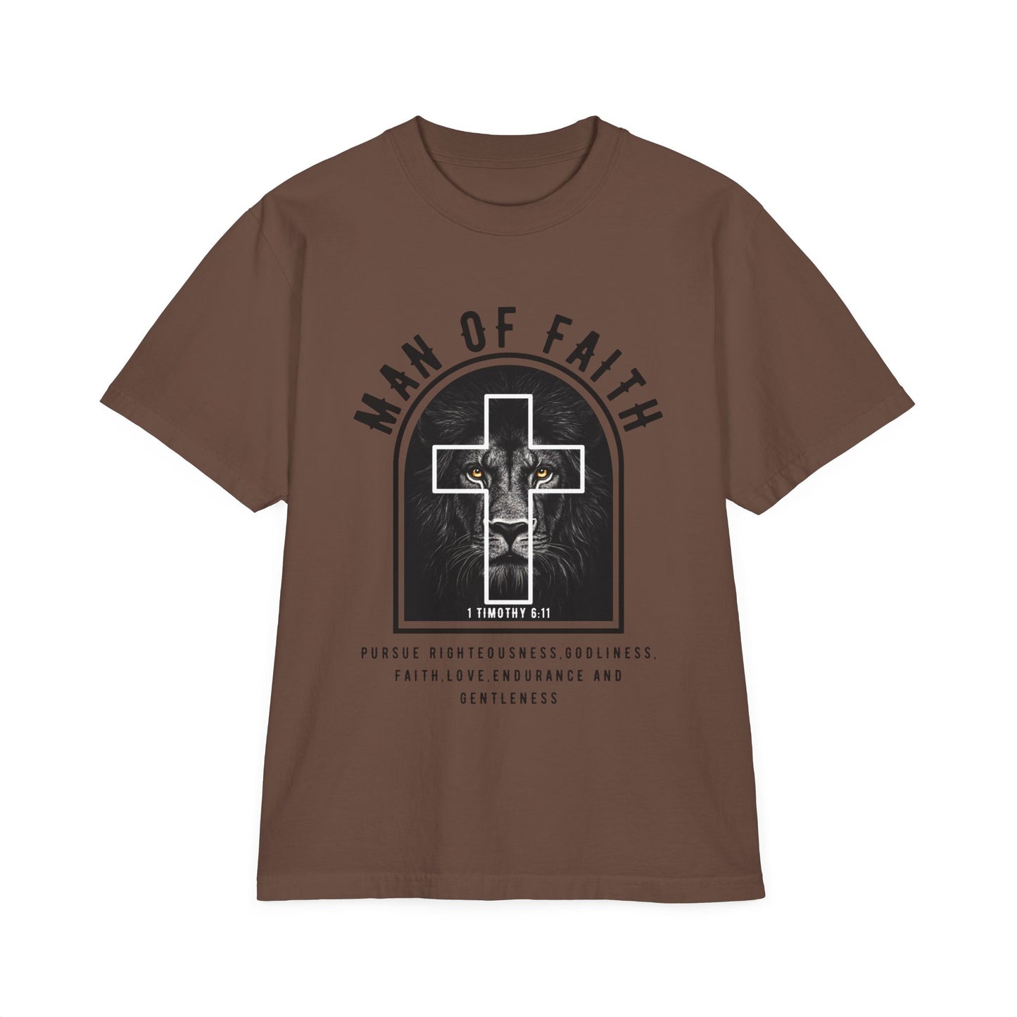 Man of Faith T-Shirt — Cross & Lion Christian Tee