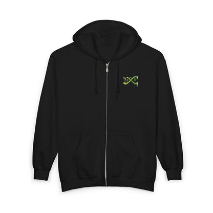 DNA Science Hoodie - Genetics Nerd Full-Zip Zip-Up Sweatshirt