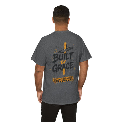 Built By Grace Christian Graphic T-Shirt | Still Under Construction Faith Streetwear Tee
