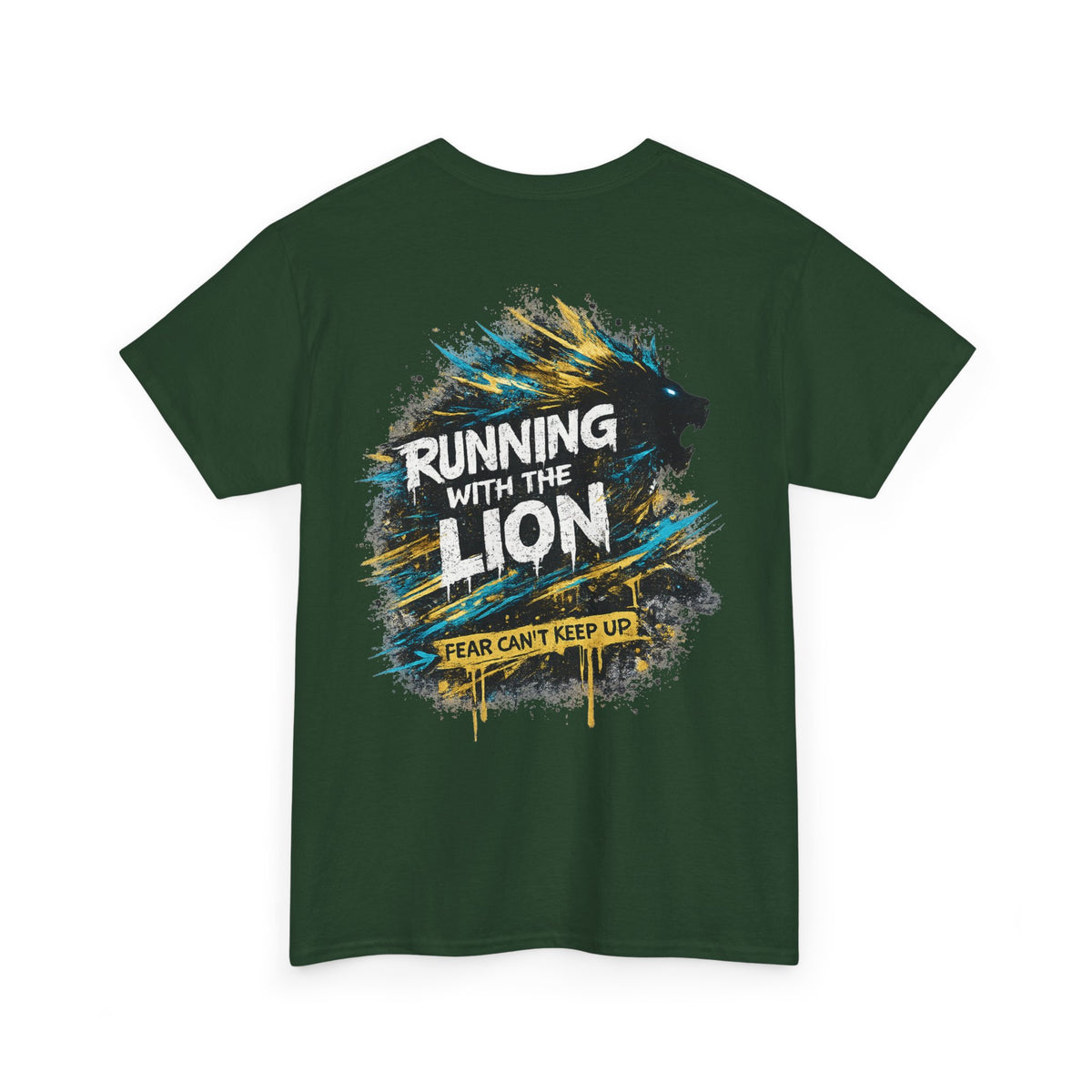 Running With the Lion Christian T-Shirt - product view