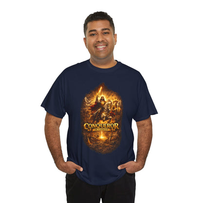 Conqueror Warrior Graphic Tee — Medieval Battle Fantasy Shirt