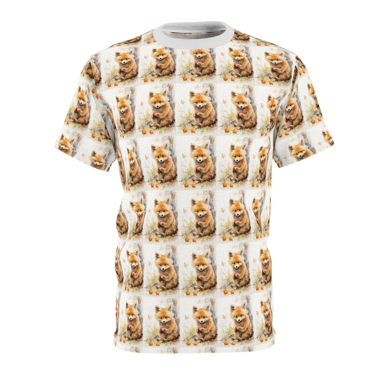 Ginger Cat Pattern All-Over Print T-Shirt - product view