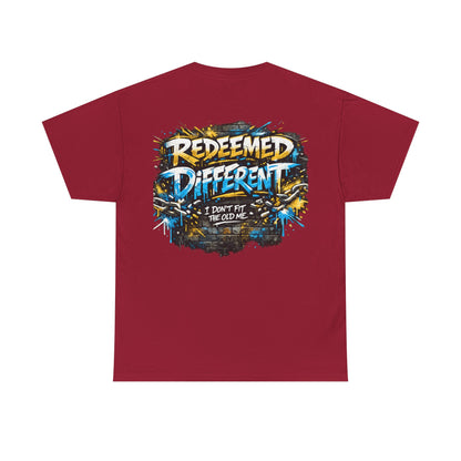 Redeemed Different Christian Graphic T-Shirt | Faith Streetwear Graffiti Tee