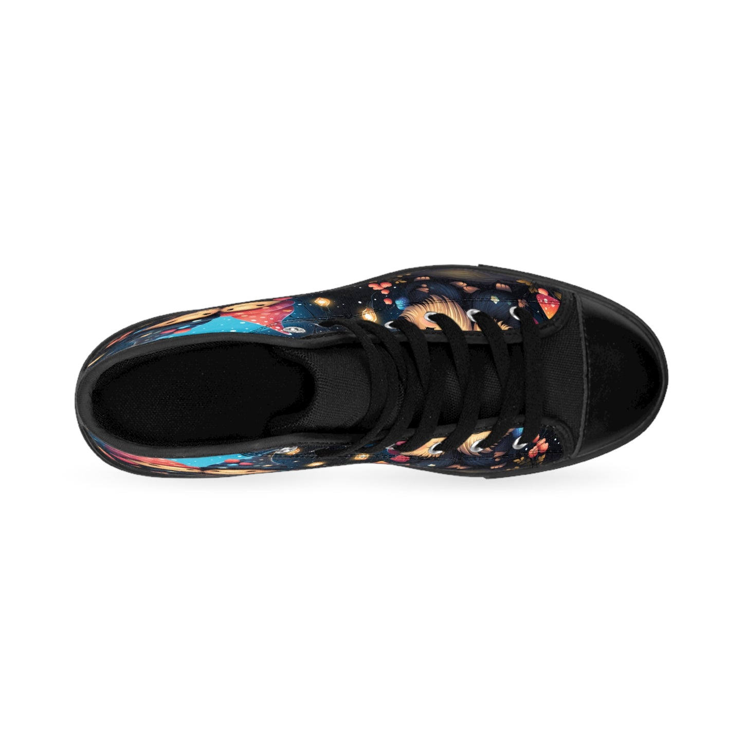 Whimsical Women Classic Sneakers with Gnome Design, Unique Casual Footwear, Perfect for Gift Giving, Spring Celebrations, Everyday Wear